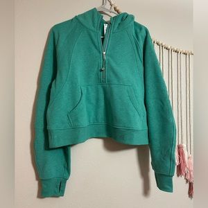 Scuba Oversized Half Zip Hoodie Size M/L Maldives Green